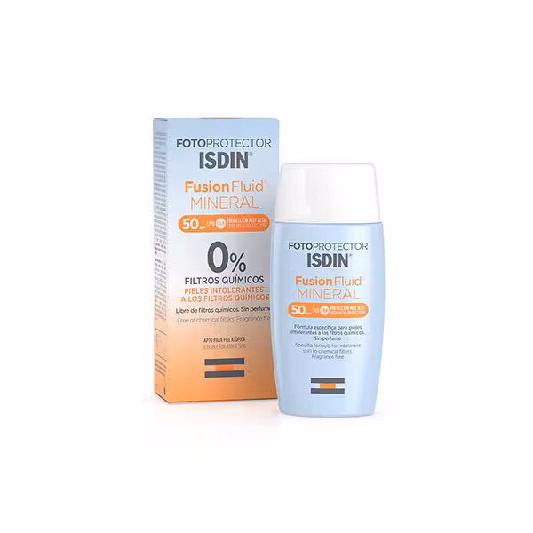 کرم ضد آفتاب ایزدین مدل فیوژن فلوئید مینرال SPF50