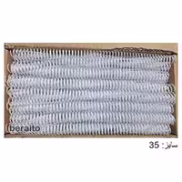 خرید فنر صحافی مارپیچ سایز 35 روکش سفید مدل پلاس بسته 50 عددی