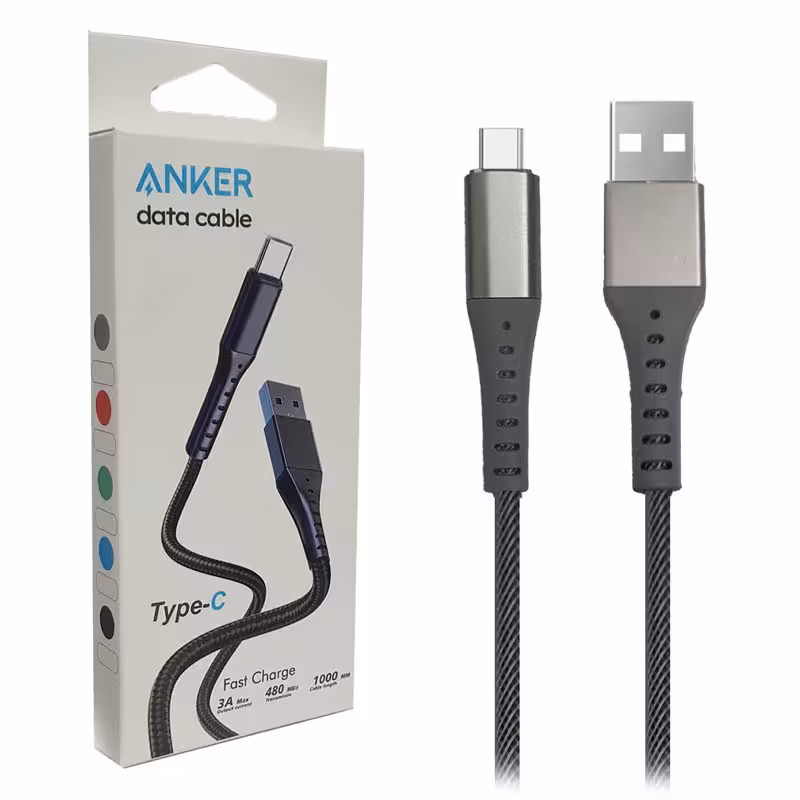 کابل شارژ تایپ سی TYPE-C برزنتی انکر ANKER غیراصل
