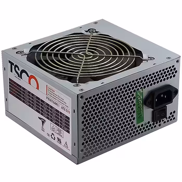 منبع تغذیه کامپیوتر تسکو مدل TP 570W توان 230 وات