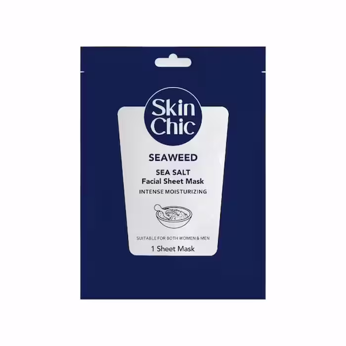 ماسک صورت ورقه ای حاوی عصاره نمک دریایی و جلبک دریایی اسکین شیک حجم 25 میلی لیتر (بسته سه عددی)