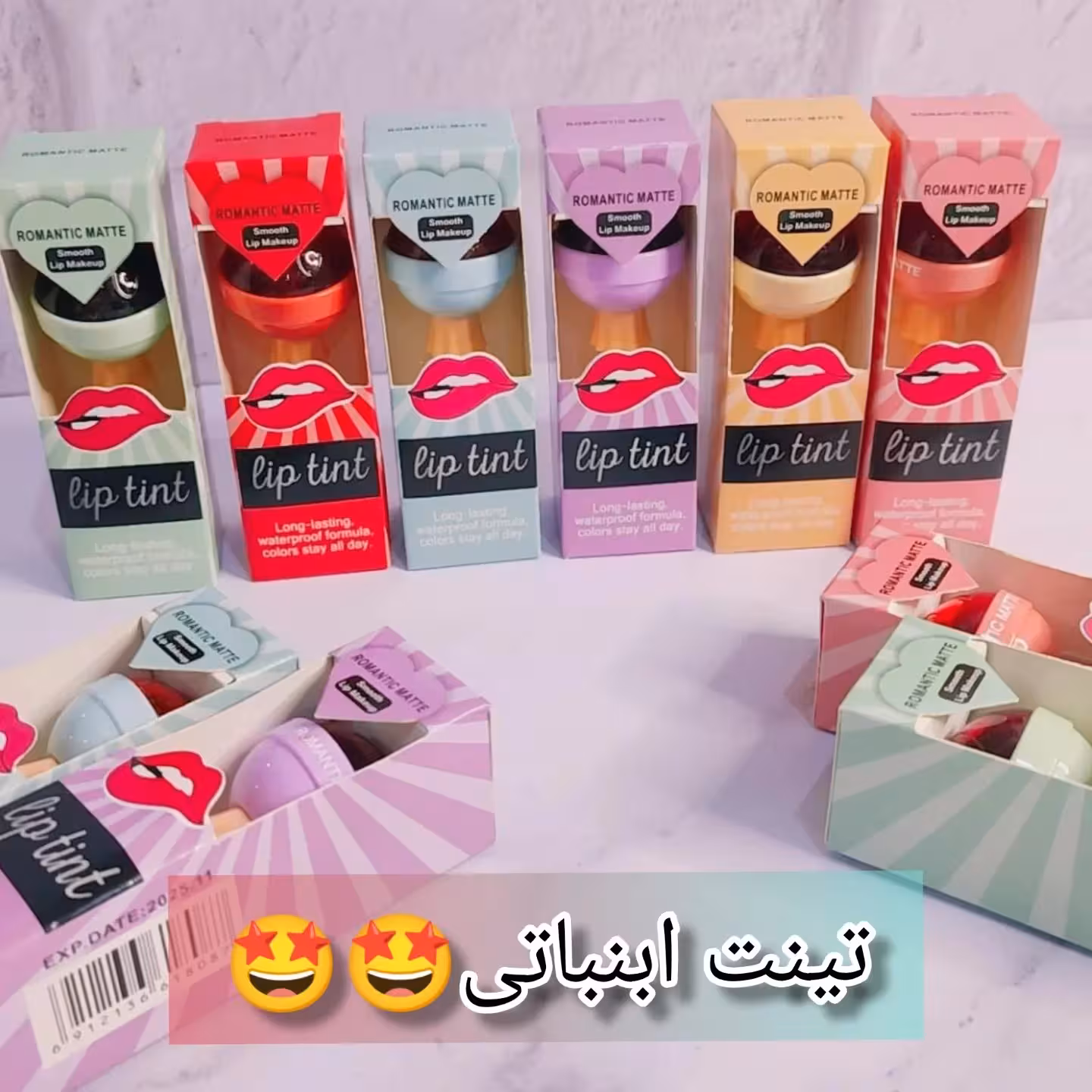 تینت لب ابنباتی جعبه دار با ماندگاری بالا