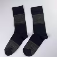جوراب ساقدار مردانه کلاسیک ژاکارد میدنایت پترن سیاه