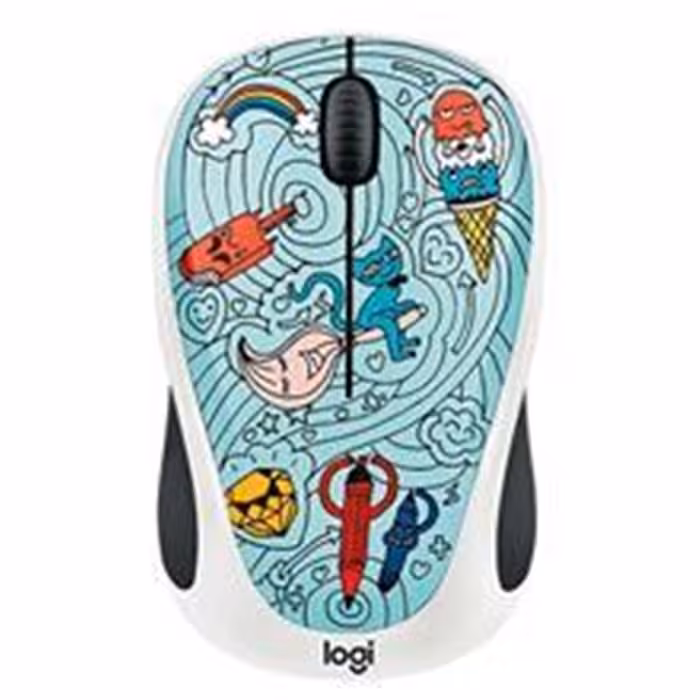 ماوس بیسیم لاجیتک سری Doodle مدل Bae-Bee Blue