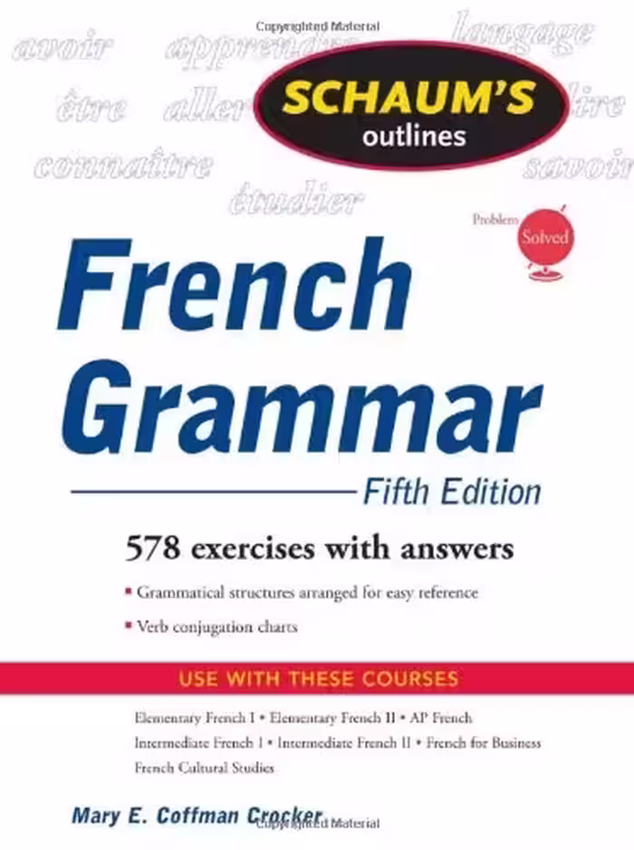 کتاب زبان فرانسه شاومز فرنچ گرامر Schaum’s French Grammar