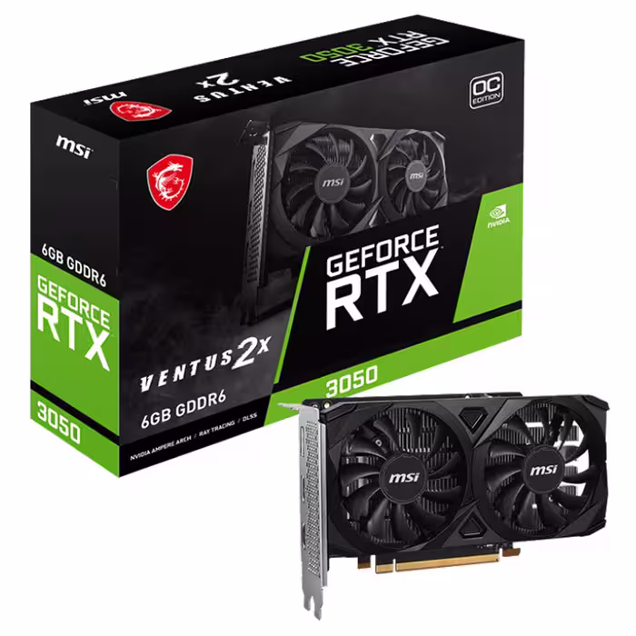 کارت گرافیک ام اس آی مدل GeForce RTX 3050 6GB VENTUS OC با حافظه 6 گیگابایت GDDR6