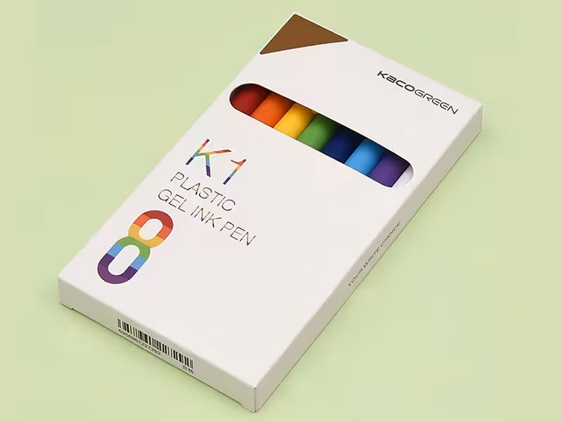 بسته 8 تایی خودکار شیائومی Xiaomi KACOGREEN K1 plastic gel ink pen 8pcs/box pen 05mm