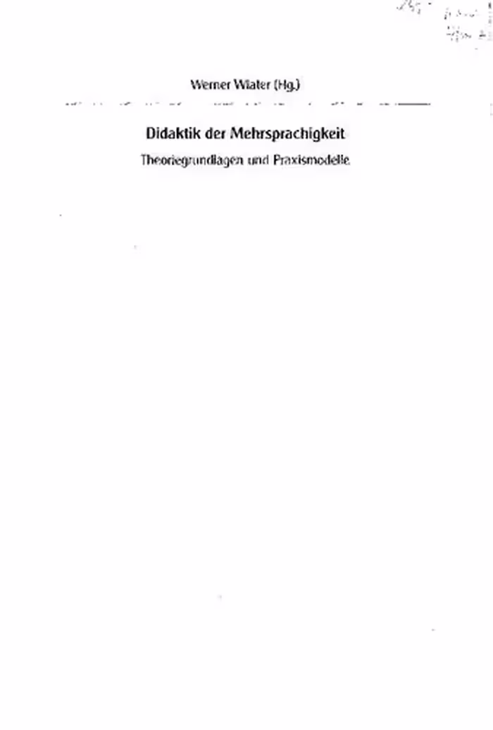 خرید و دانلود نسخه کامل کتاب Didaktik der Mehrsprachigkeit. Theoriegrundlagen und Praxismodelle