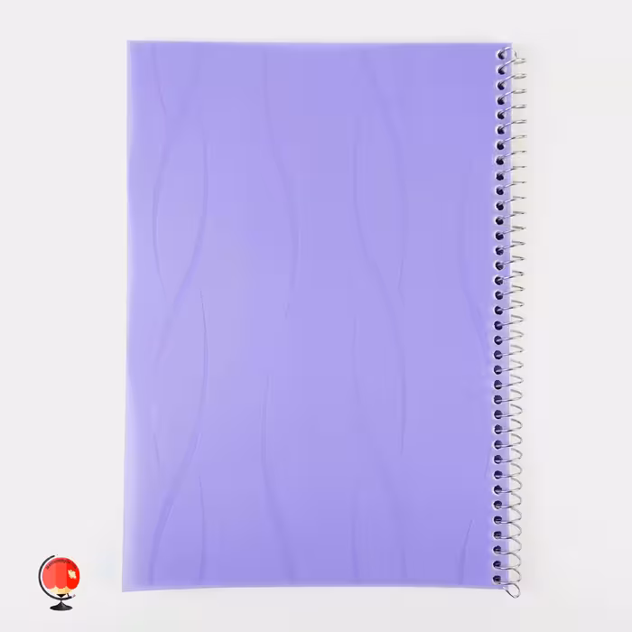 دفتر مشق 50 برگ سیمی رنگی آونگ بنفش