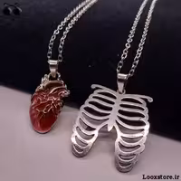 گردنبند ست عاشقانه قلب آناتومی و قفسه سینه