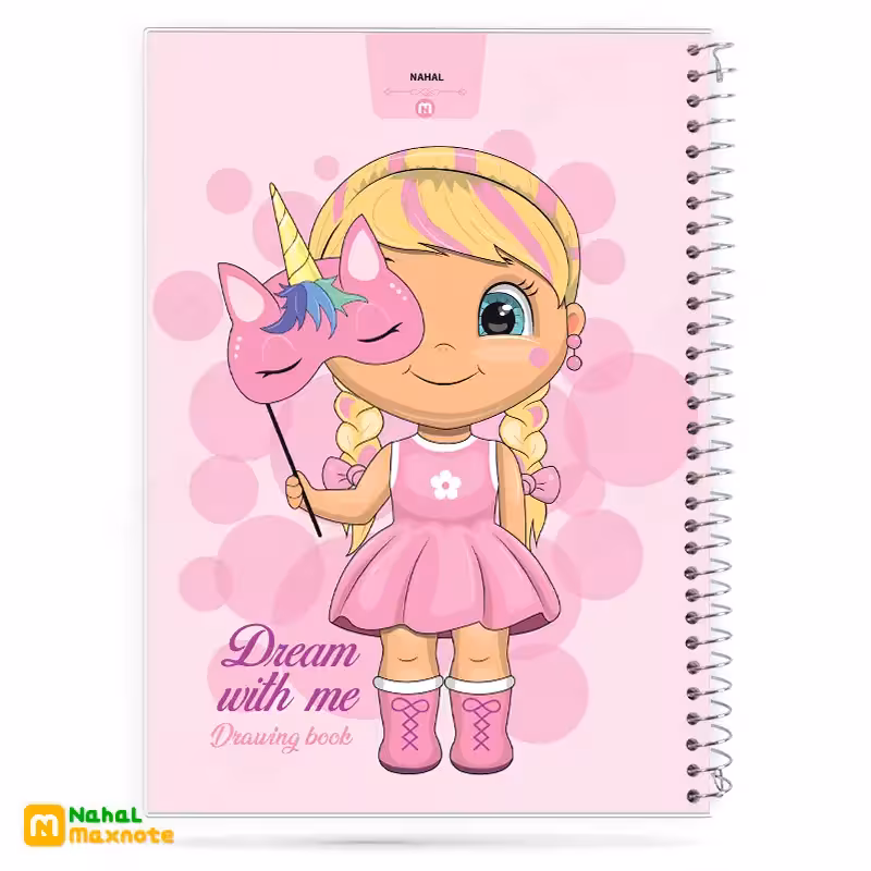 دفتر نقاشی 80 برگ سیمی طلقی کارتونی کد 3865.طرح 4