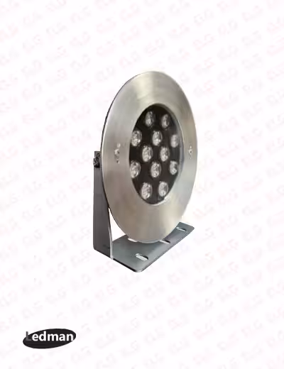 چراغ استخری پایه دار 24 وات IP68 استیل ضد اسید لدمان