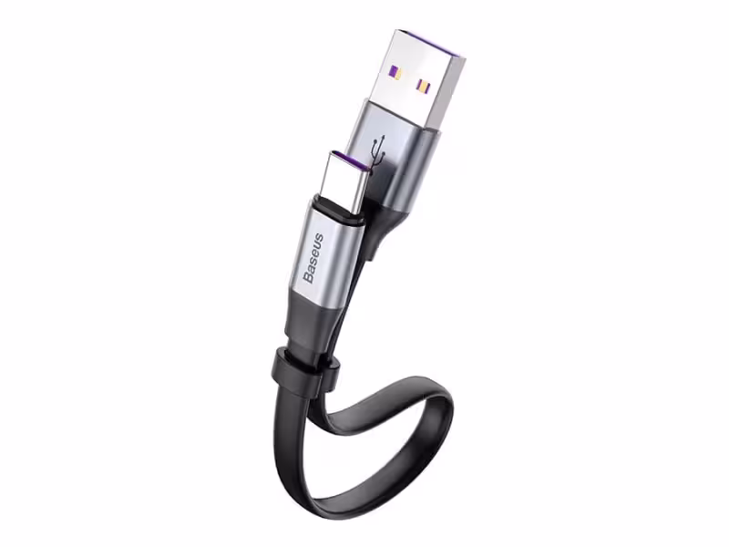 کابل سوپرشارژ کوتاه تایپ سی بیسوس Baseus Simple HW Quick Charge Cable 23cm