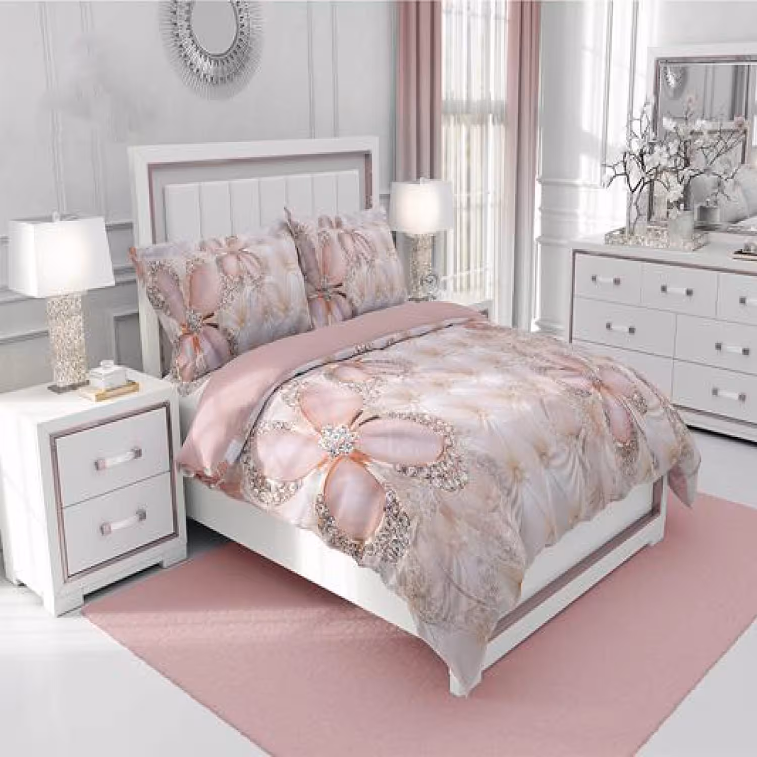 سرویس روتختی طرح‌دار چیداری مدل 4082