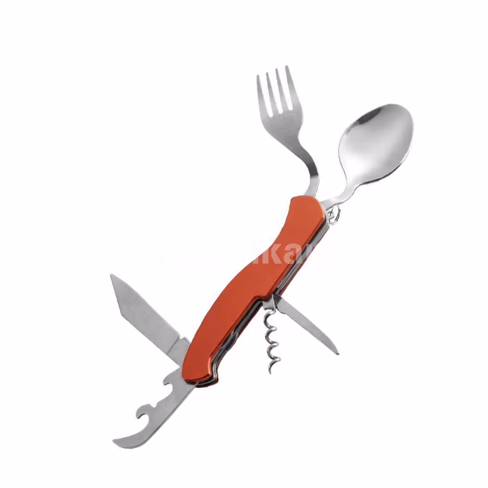 ست قاشق چنگال استیل مدل سرهم کشویی کد 26665