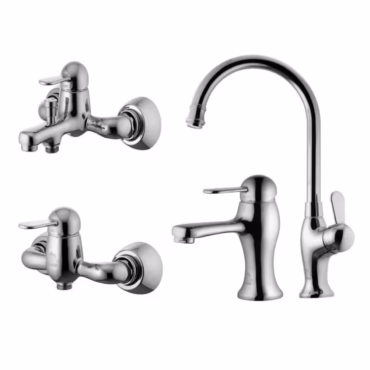 ست شیرالات درخشان مدل هوکا کروم