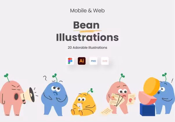 دانلود تصاویر وکتور لوبیا | Bean Illustrations