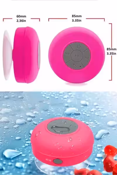 مینی اسپیکر بلوتوثی بی‌سیم و ضد آب مخصوص حمام - 12298