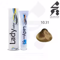 رنگ مو لیدی کالر Lady color شماره 10.31 حجم 100 میلی لیتر رنگ بلوند بِژ فوق العاده روشن