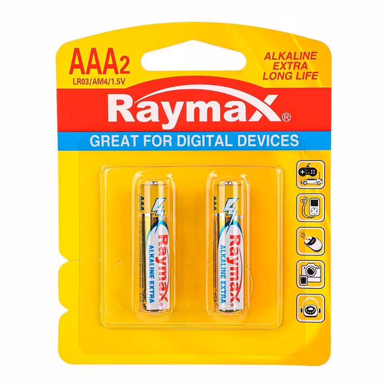 باتری قلم 2 عددی کارتی Alkaline Extra Raymax LR6