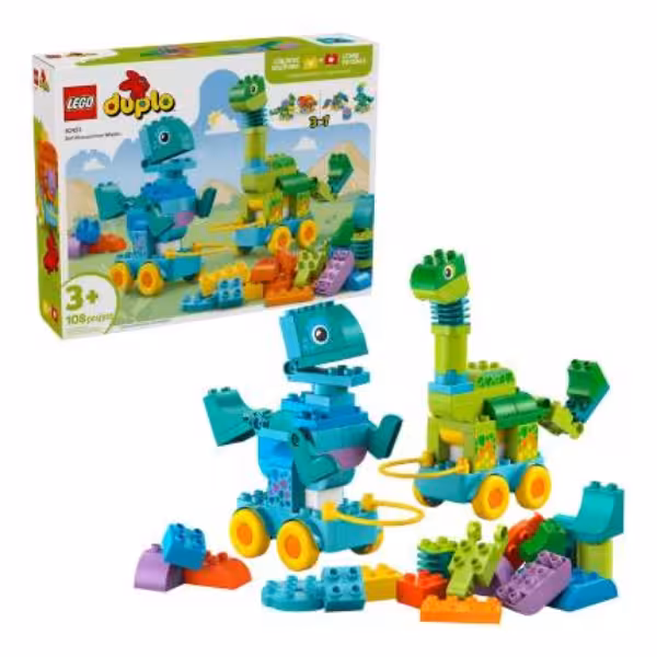 لگو دوپلو مدل 3in1 Dinosaurs on Wheels کد 10451