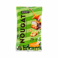 شکلات نوگات روشن با مغز کارامل و تکه های بادام زمینی بسته 1 کیلویی