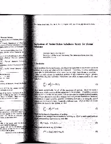 خرید و دانلود نسخه کامل کتاب Navie-Stoks and plasma Turbulence