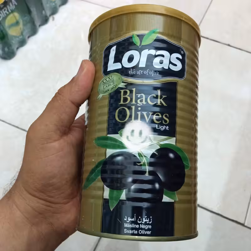 زیتون سیاه درشت لوراس بانکه ای 600گرم خالص ترکیه | amazonchi