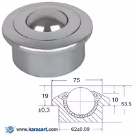 بلبرینگ چشمی با ساچمه حمل کننده، لبه دار، توکار AU45 (SP45)