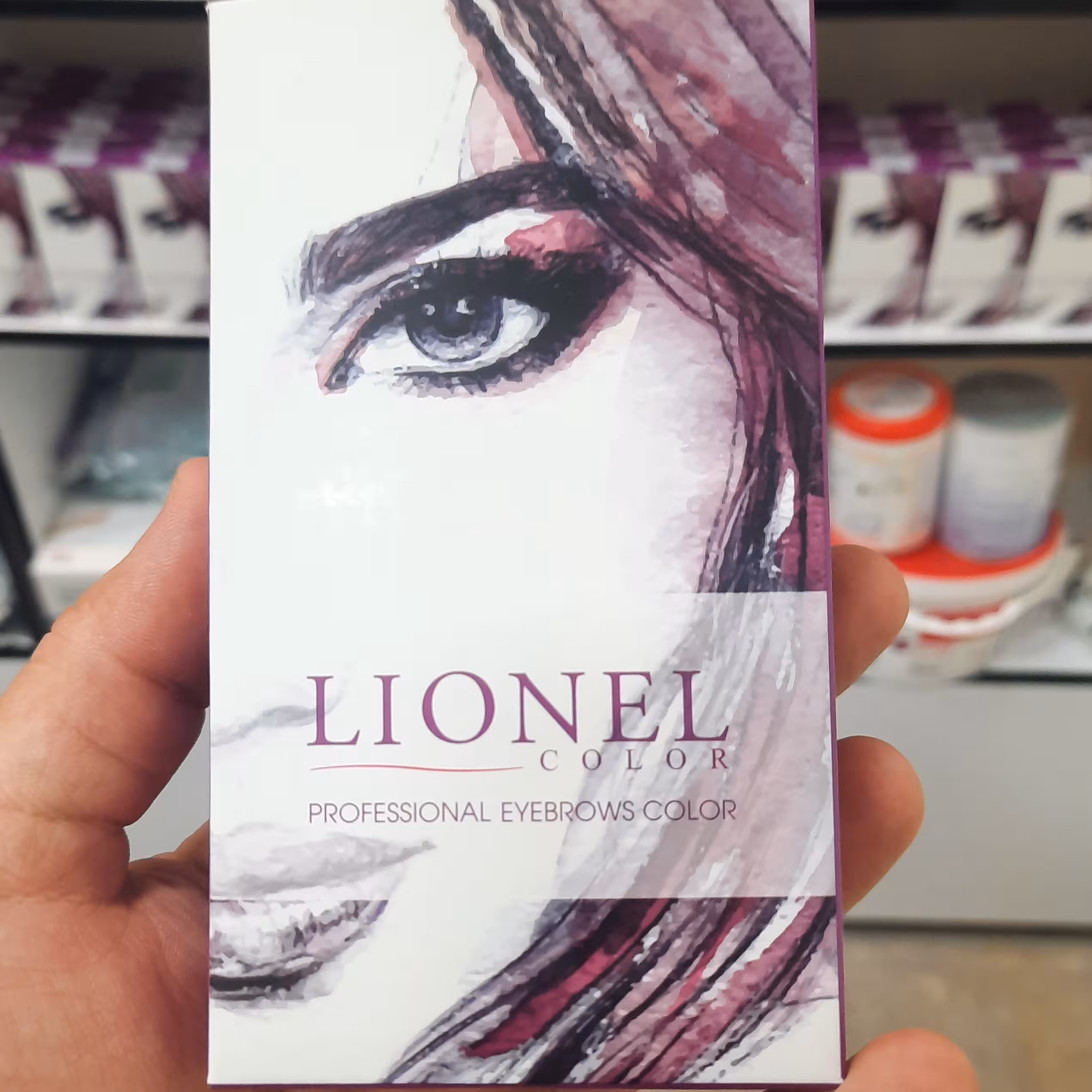 کیت رنگ ابرو لیونل lionel شماره LC8کاراملی روشن LIGHT CARAMEL