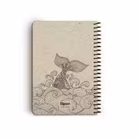 دفتریادداشت 100برگ 140*210 بی خط سیمی کلاسیک کرجی الیپون کد294کارتن24عددی