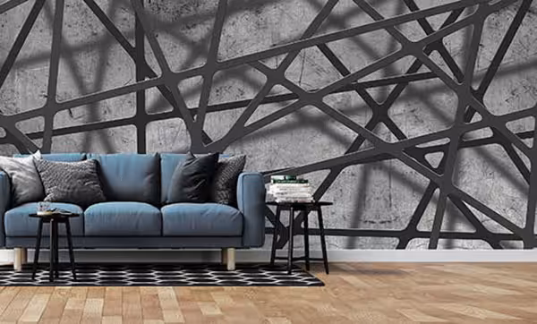 پوستر سه بعدی خطوط فلزی کد PA430