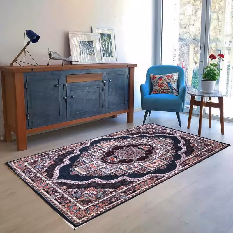 فرش ماشینی4متری کاشان نقشه ناردون(ارسال رایگان)