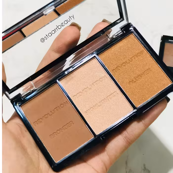 پالت سه کاره رژگونه, هایلایتر و برنزر رولوشن