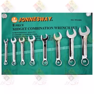 مجموعه 8 عددی آچار کوتاه یکسر تخت یکسر رینگ جانزوی