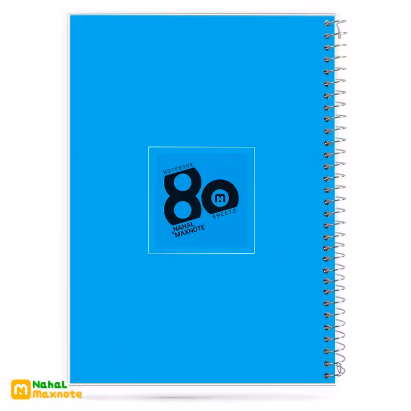 دفتر80 برگ سیمی طلقی تک رنگ (آبـی) کد 3822
