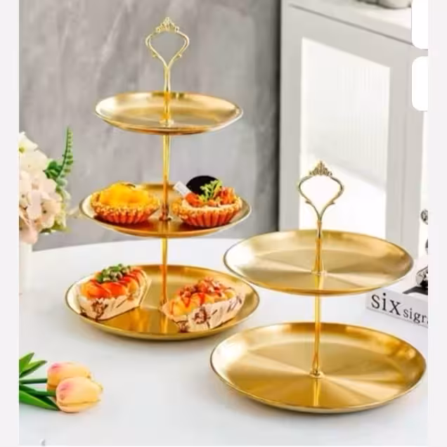 شیرینی خوری طلایی 3 طبقه | amazonchi