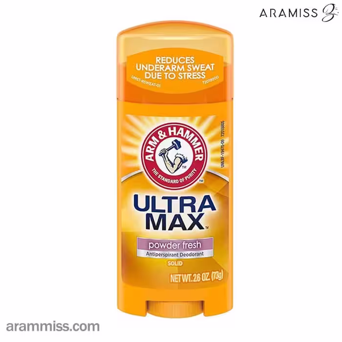 مام صابونی ضد تعریق آرم اند همر مدل ULTRA MAX با رایحه Powder Fresh