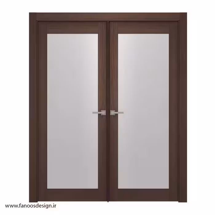 درب چوبی با قاب شیشه‌خور کلاسیک کد 1149