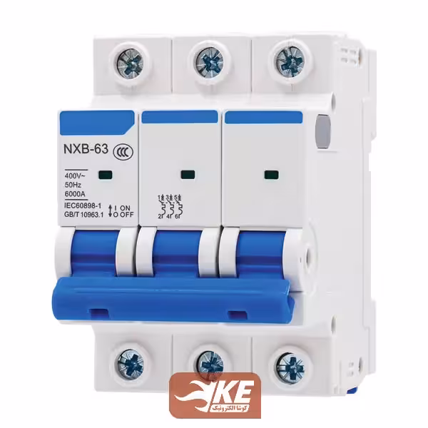 کلید مینیاتوری AC سه پل 20 آمپر 6kA تیپ C چینت سری NXB-63