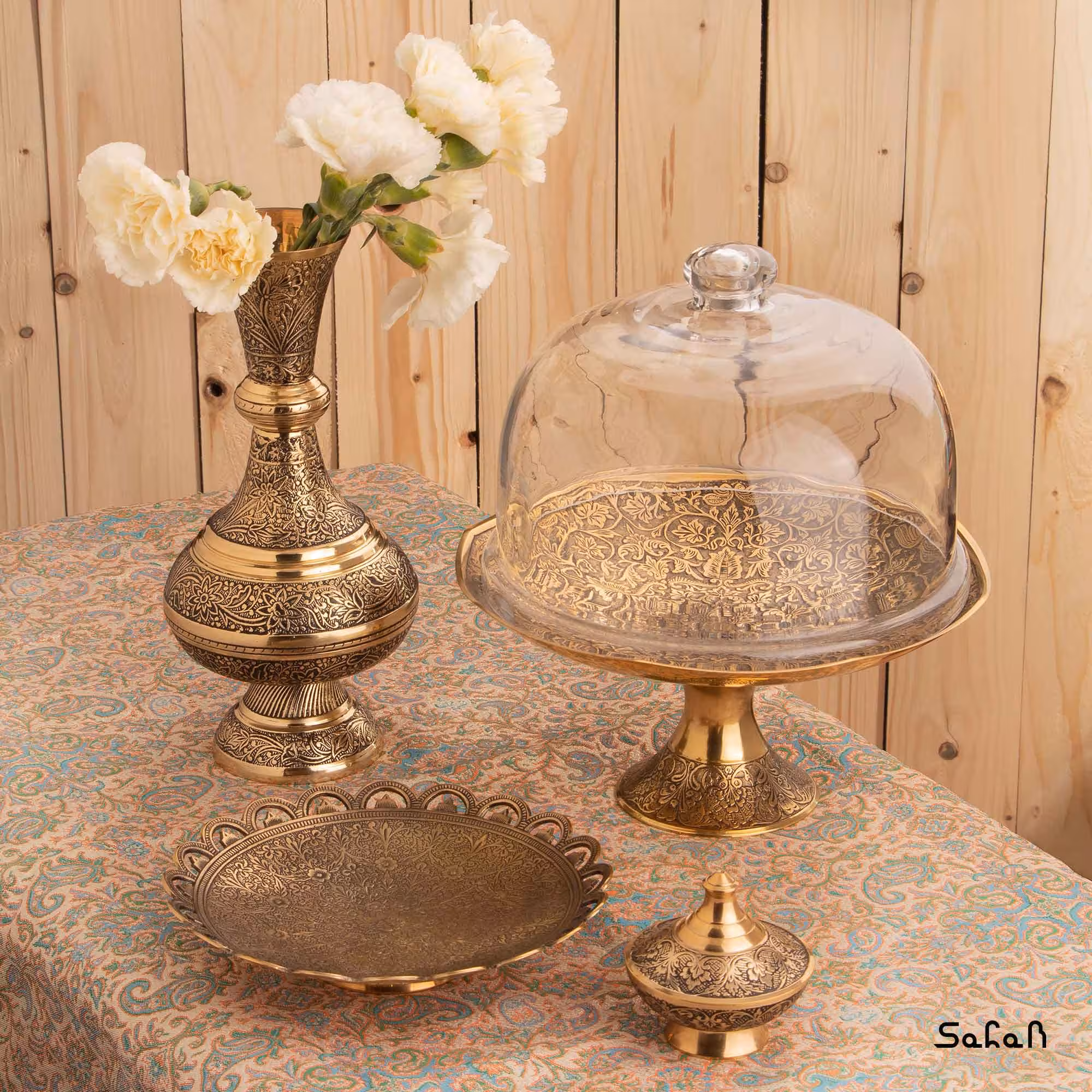 ست پذیرایی برنجی طلایی کد 047