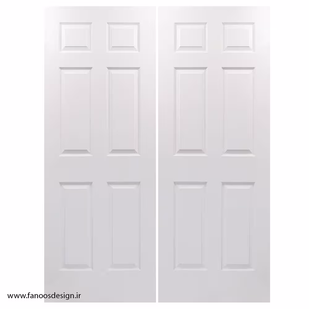 درب اتاق نشیمن چوبی سفید کد 4454