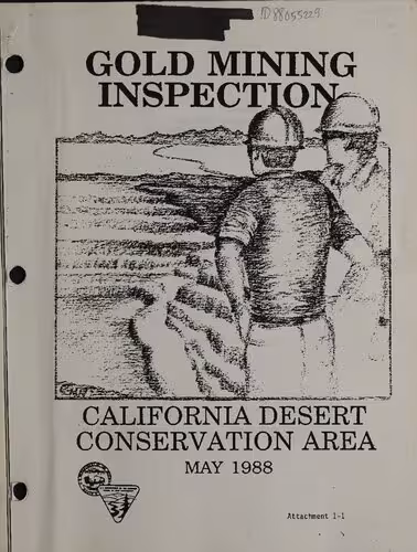 خرید و دانلود نسخه کامل کتاب Gold Mining Inspection: California Desert Conservation Area - May 1988