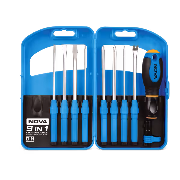 ست پیچ گوشتی قابل تعویض 9 عددی نووا مدل 1341