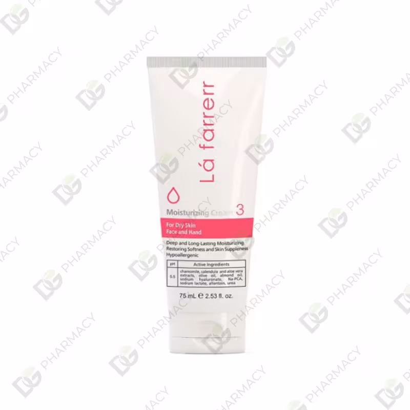 کرم مرطوب کننده پوست خشک لافارر مناسب صورت و دست 3 دیجی فارماسی