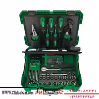 جعبه ابزار سامسونتی سبز 104 پارچه مدل GCZ104-A تاپ تول