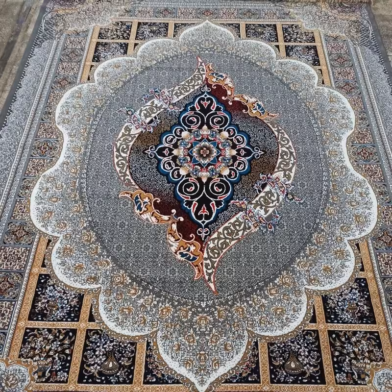 فرش ماشینی 9متری کاشان نقشه مانلی فیلی