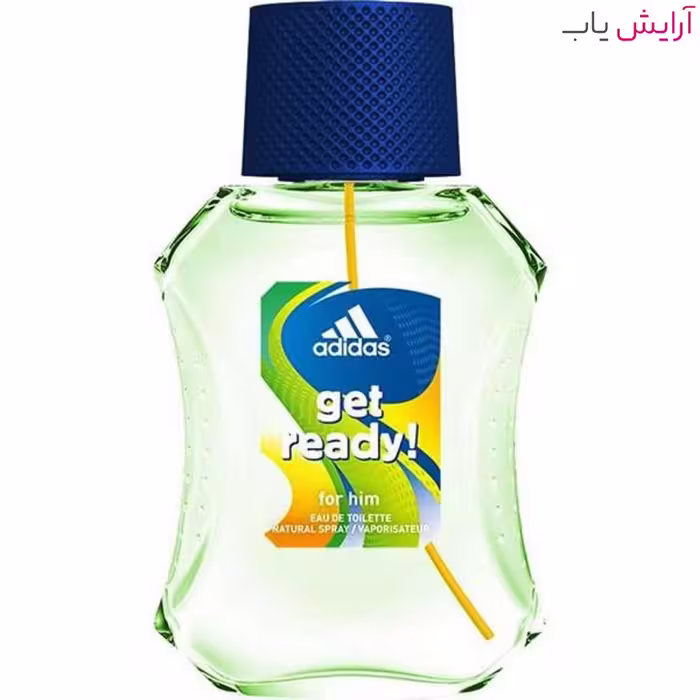عطر ادو تویلت مردانه آدیداس مدل Get Ready! For Him حجم 100 میلی لیتر