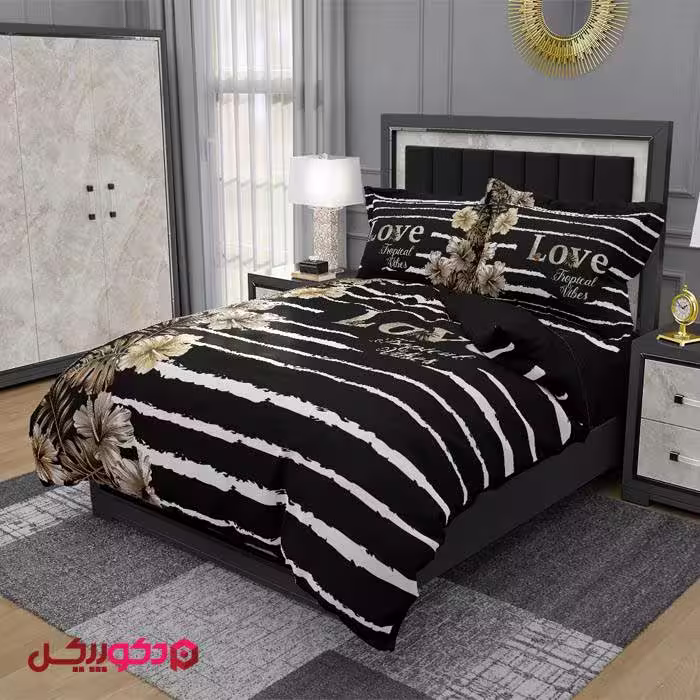 روتختی سه بعدی گل و برگ طلائی BD507