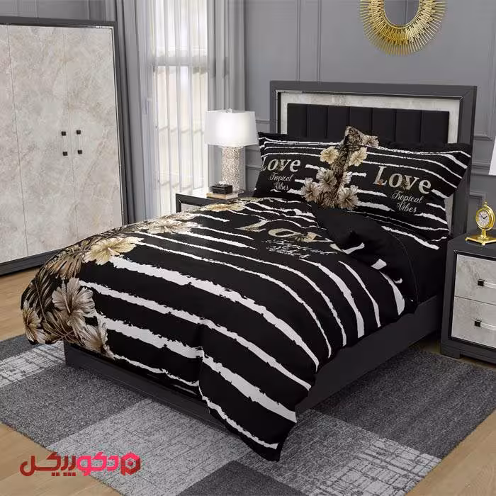 روتختی سه بعدی گل و برگ طلائی BD507